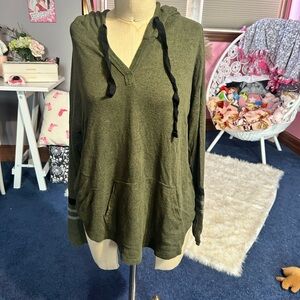 Mix It Olive Hoodie with Black Details